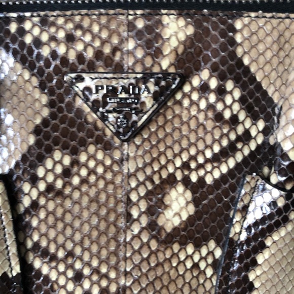 PRADA Python BN2619 Pitone Lucido Roccia Bag - Picture 4 of 13